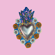 Load image into Gallery viewer, Hand-Painted Tin Hearts w/Flowers
