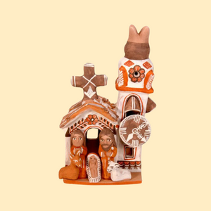 Ceramic Nativity Church Sculpture