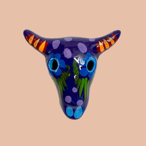 Small Talavera Magnet - Cow Head
