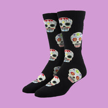 Load image into Gallery viewer, Cushioned Candy Skull Athletic Socks
