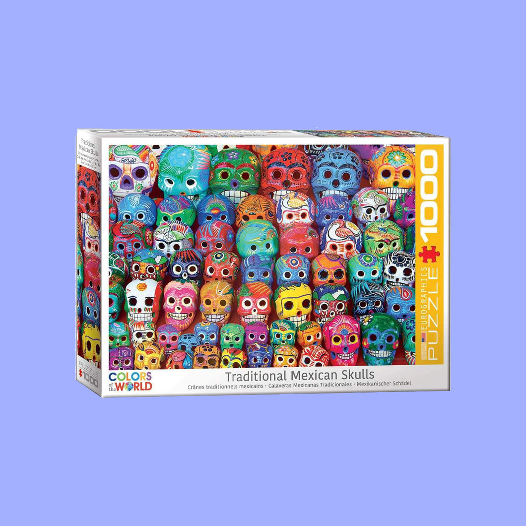 Traditional Mexican Skulls 100- Piece Puzzle