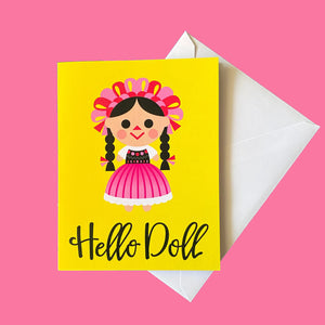 Hello Doll Greeting Card