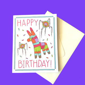 Happy Birthday Pinata Greeting Card